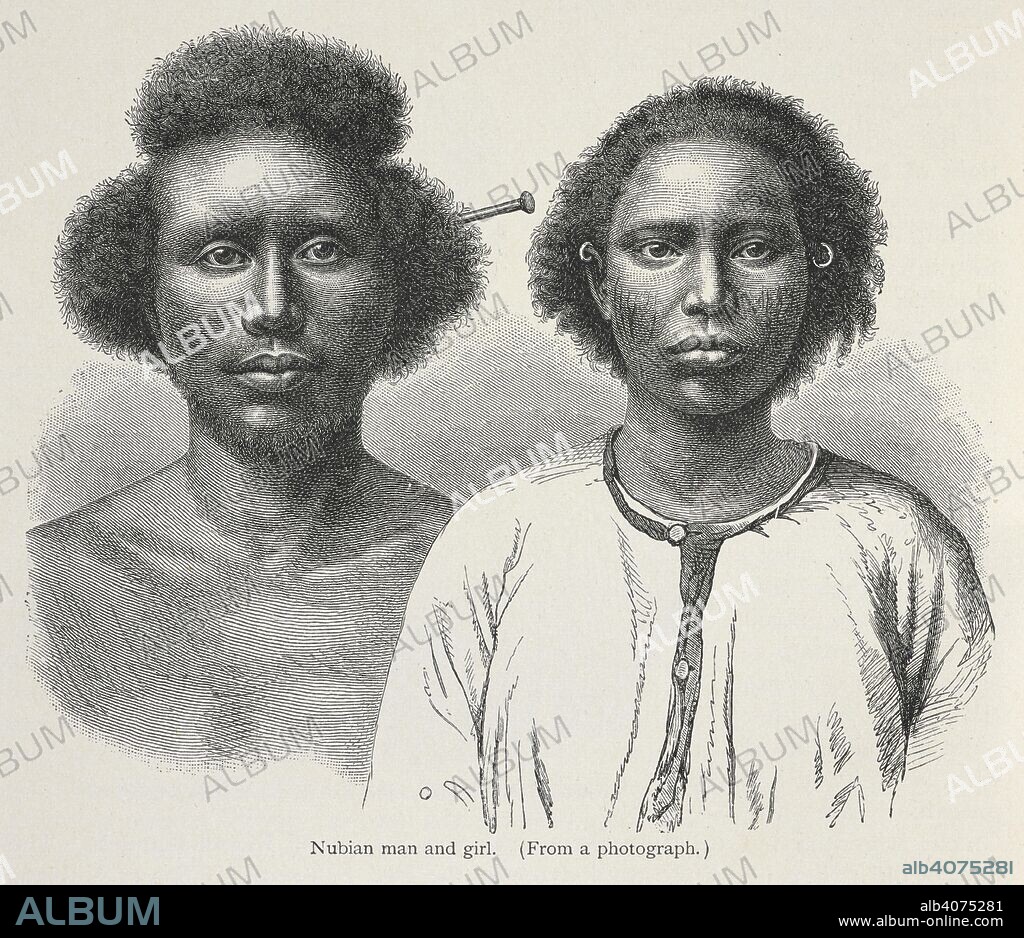 FRIEDRICH RATZELL. A Nubian man and girl. The history of mankind / Trans from the second German edited by A. J. Butler. v. 3, 1898. [S.l.] : Macmillan, 1896-1898. Source: 572*3343* vol III, f.182 detail. Language: English.