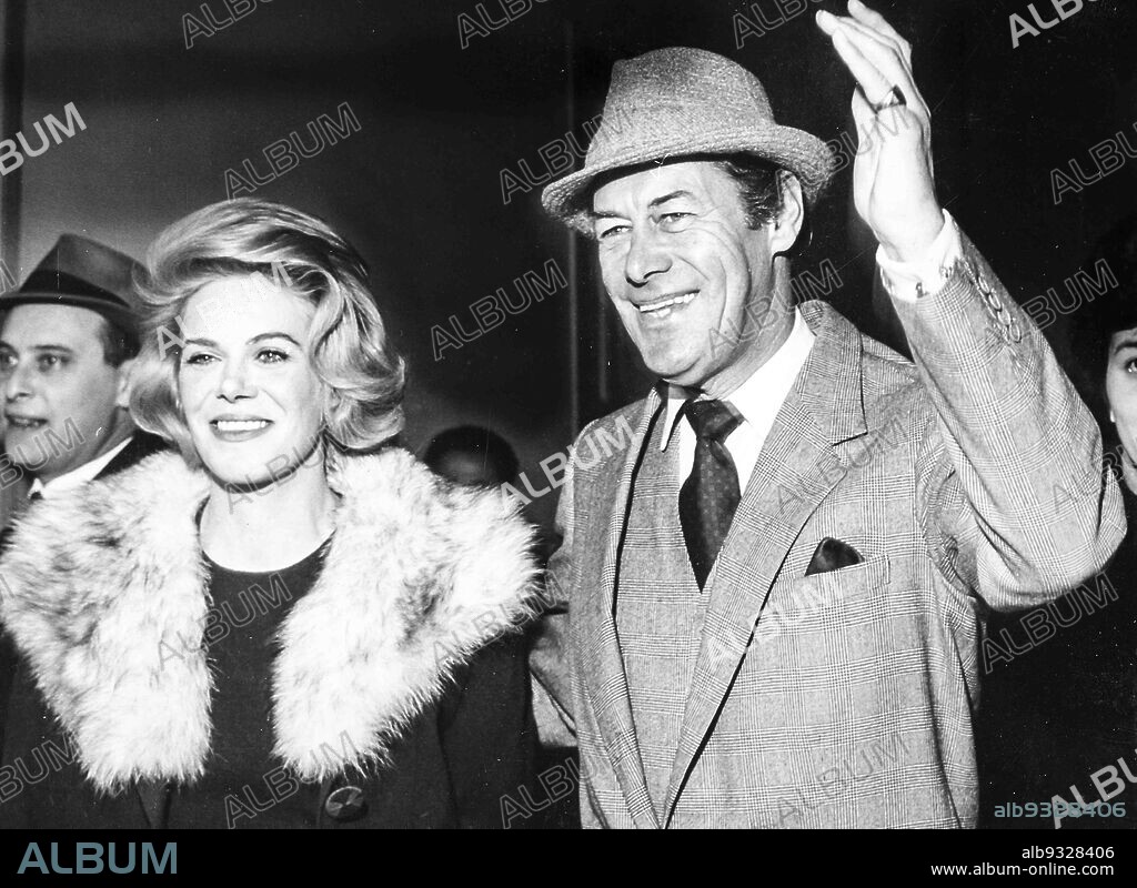 Rex Harrison and Rachel Roberts, Wedding 1962.