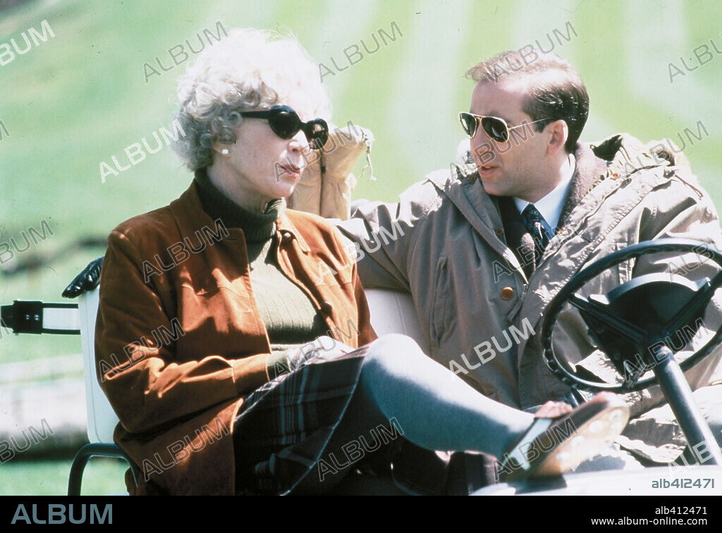 NICOLAS CAGE and SHIRLEY MACLAINE in GUARDING TESS, 1994, directed by HUGH WILSON. Copyright TRI STAR PICTURES.