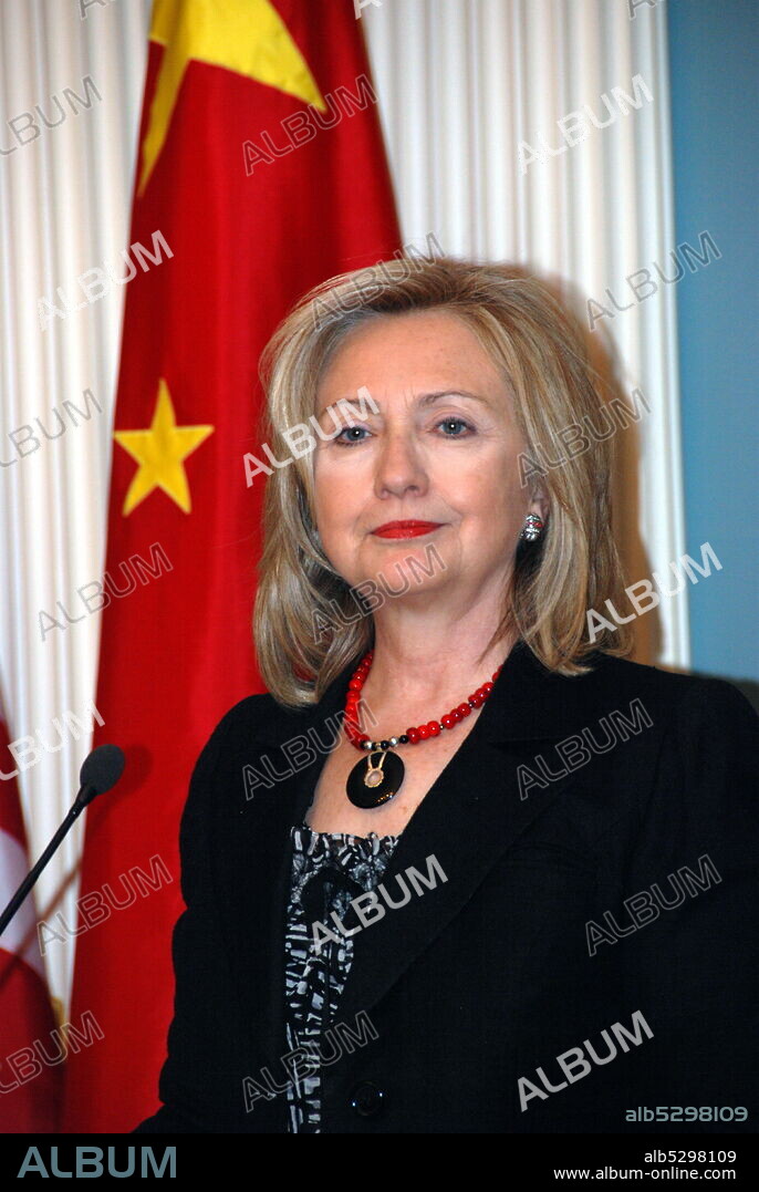 Photograph of Hilary Clinton speaking as the United States Secretary of State. Hillary Diane Rodham Clinton (1947-) an American politician, diplomat, lawyer, writer, and public speaker..