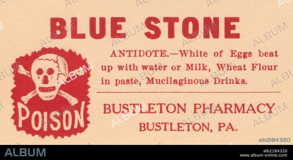 Either an antidote for a poison or a poison.  Sold at the Bustleton Pharmacy in Pennsylvania.