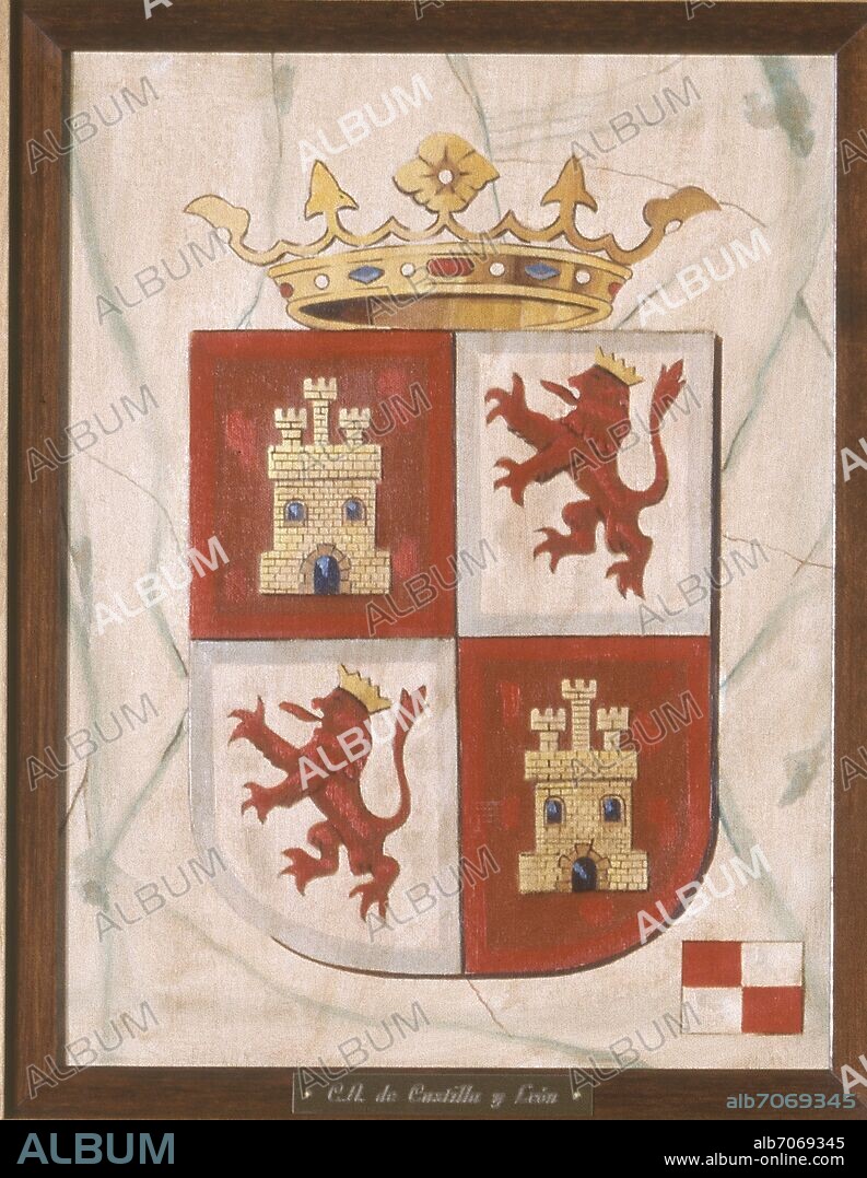 JOSE MARIA GARCIA ROYO (1922-1996). ESCUDO Y BANDERA DE LA COMUNIDAD DE CASTILLA Y LEON - Conj nº 146328.