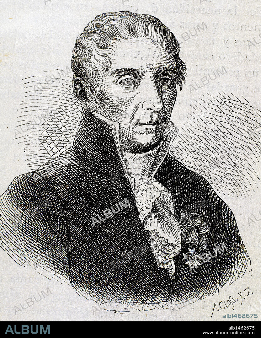 VOLTA, Alessandro, Count (As 1745-Como, 1827) Italian physicist. Nineteenth-century engraving.