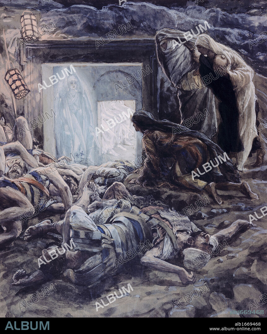 Mary Magdalene and the Holy Women at the Tomb   James Tissot (1836-1902/French).