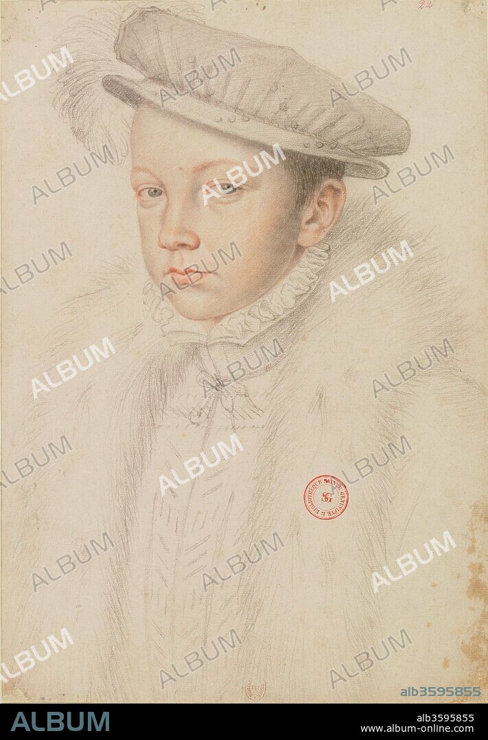 FRANÇOIS CLOUET. Portrait of Francis II of France (1544-1560).