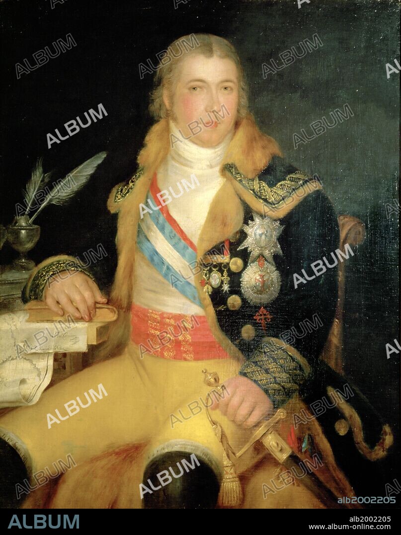 Antonio Carnicero / 'Don Manuel Godoy ', 1796-1801, Oil on canvas, 112,5 x 89,5 cm.