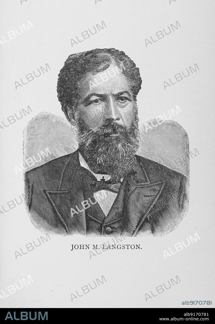 John M. Langston, 1887. John Mercer Langston, African-American abolitionist, lawyer, activist, diplomat, and politician: founding dean of the law school at Howard University. From "Men of Mark: Eminent, Progressive and Rising" by William J. Simmons.