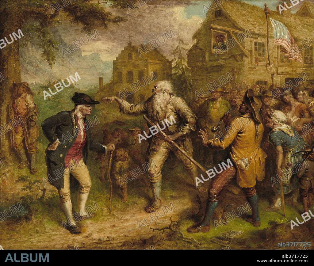 JOHN QUIDOR. The Return of Rip Van Winkle. Dated: 1849. Dimensions: overall: 101 x 126.5 cm (39 3/4 x 49 13/16 in.)  framed: 139.1 x 159.4 x 9.5 cm (54 3/4 x 62 3/4 x 3 3/4 in.). Medium: oil on canvas.