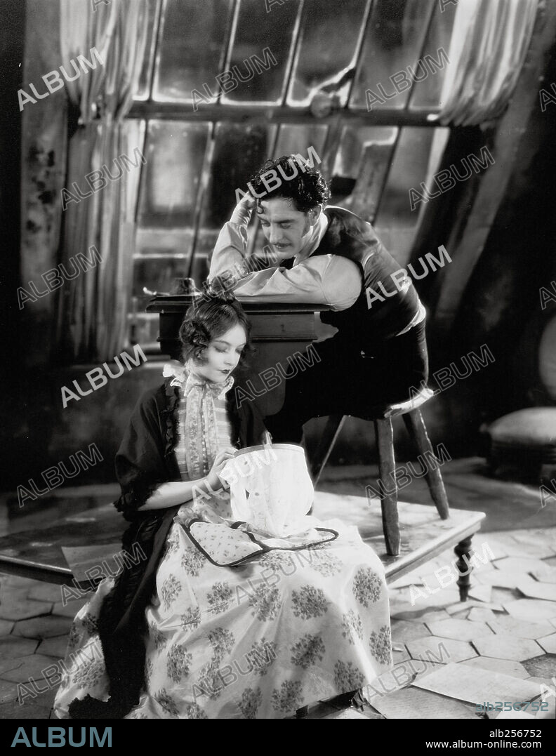 JOHN GILBERT and LILLIAN GISH in LA BOHEME, 1926, directed by KING VIDOR. Copyright M.G.M.