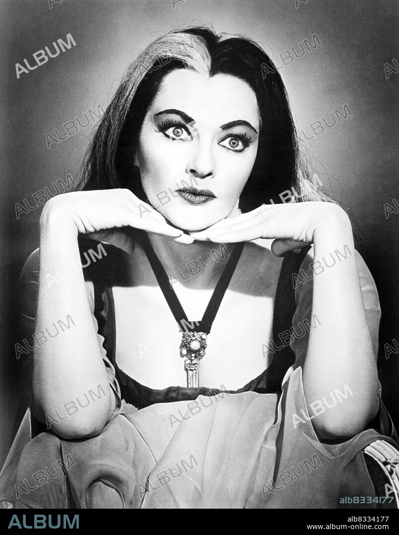 YVONNE DE CARLO in THE MUNSTERS, 1964, directed by EARL BELLAMY, EZRA STONE, GENE REYNOLDS, JERRY PARIS, JOSEPH PEVNEY and NORMAN ABBOTT. Copyright CBS/MCA/UNIVERSAL.