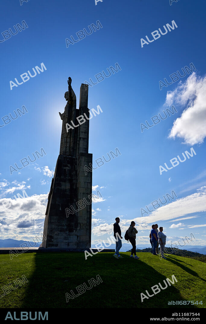 Monument to the Sacred Heart of Jesus, Mount Naranco, Oviedo, Asturias, Spain.