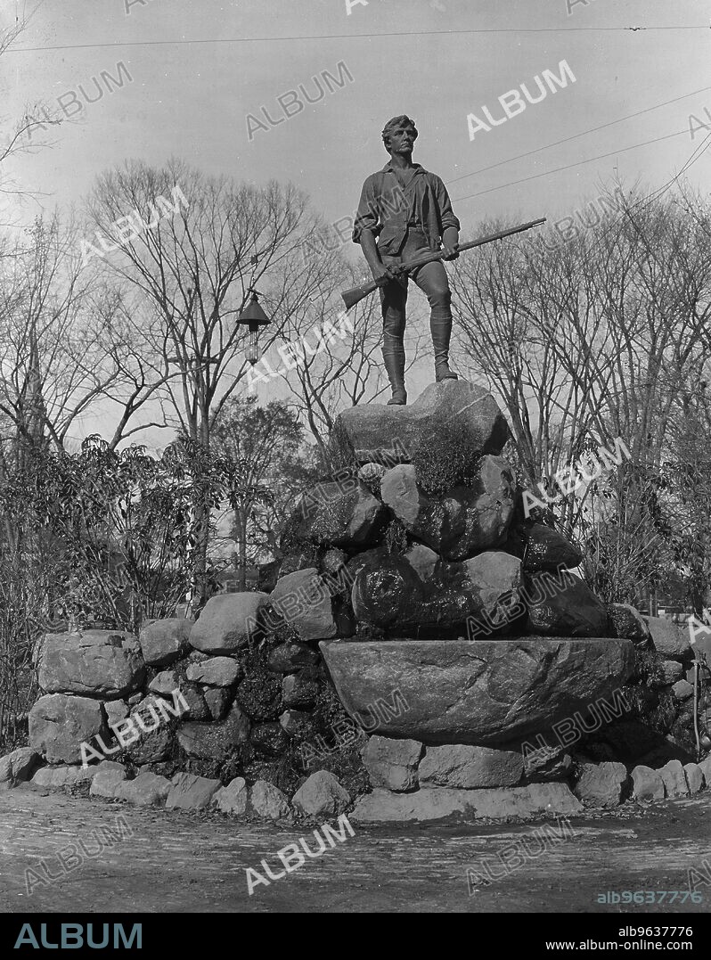 Statue of Capt. Parker, Lexington, Mass., c1902.