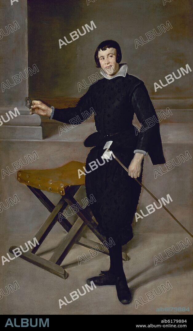 DIEGO VELAZQUEZ (1599-1660). The buffoon Calabacillas. El bufon Calabacillas. 1626. Oil on canvas. Cleveland, museum of fine art.