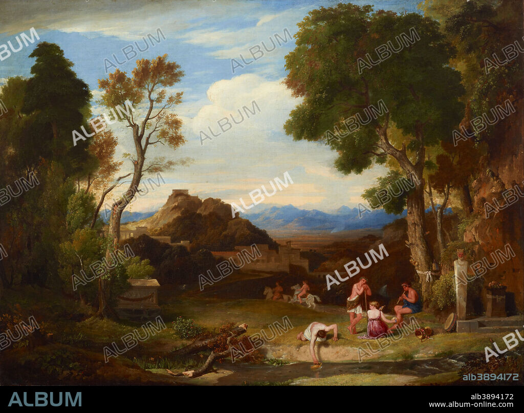 CHARLES LOCK EASTLAKE. Classical Landscape. Date/Period: Between ca. 1825 and ca. 1830. Painting. Oil on canvas. Height: 1,004 mm (39.52 in); Width: 1,260 mm (49.60 in).