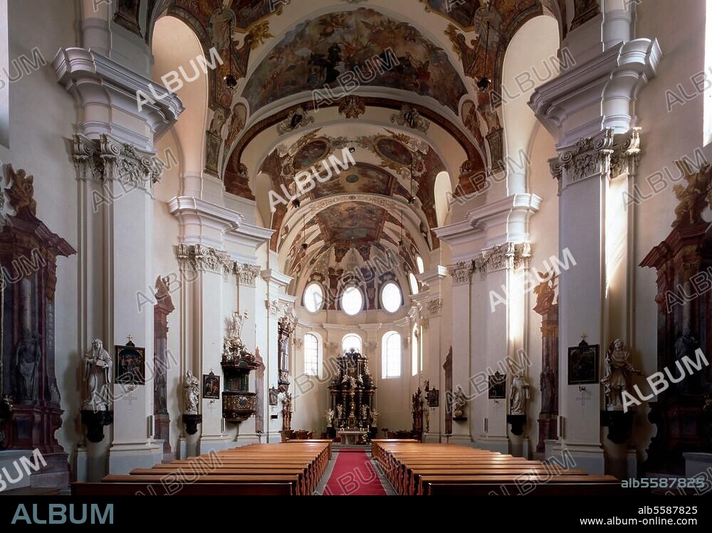 Prag, Kloster Brevnov / Kirche St. Margaretha, Innenansicht © L. Hammel / A. van der Voort Format / Filmsize: 6 × 9 cm.