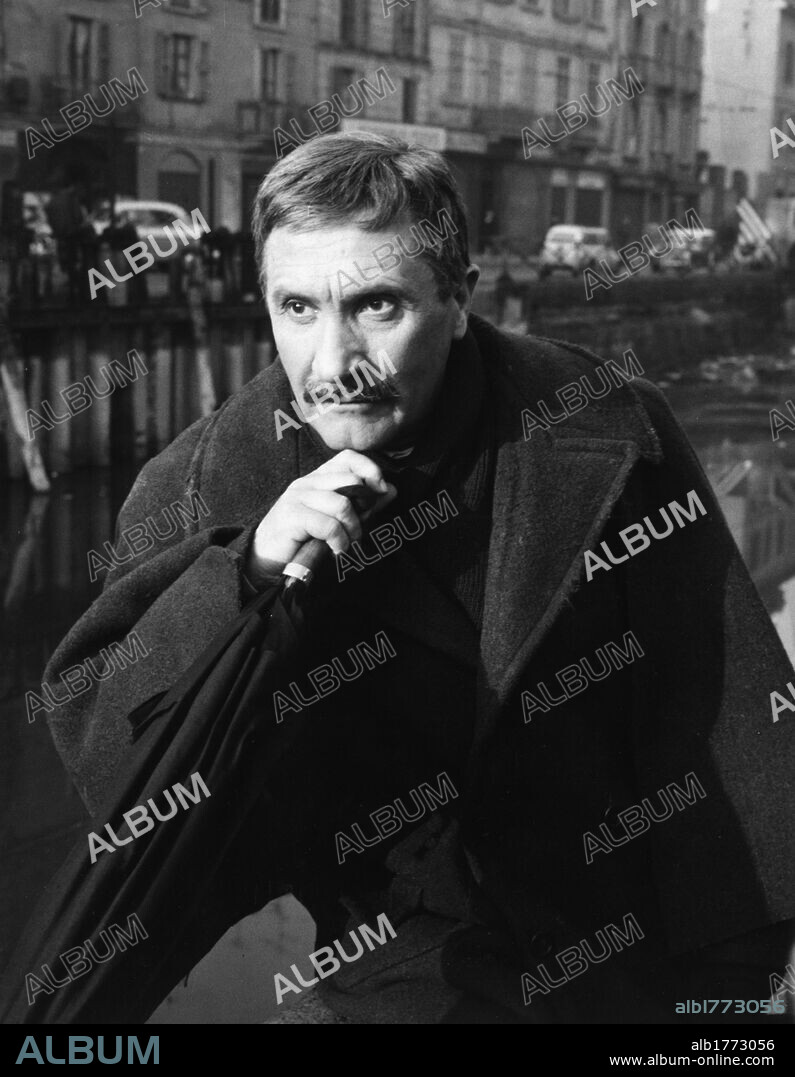 Paolo Stoppa in a TV serial. The Italian actor Paolo Stoppa playing Demetrio in 'Demetrio Pianelli' by Sandro Bolchi. Milan, 1963.