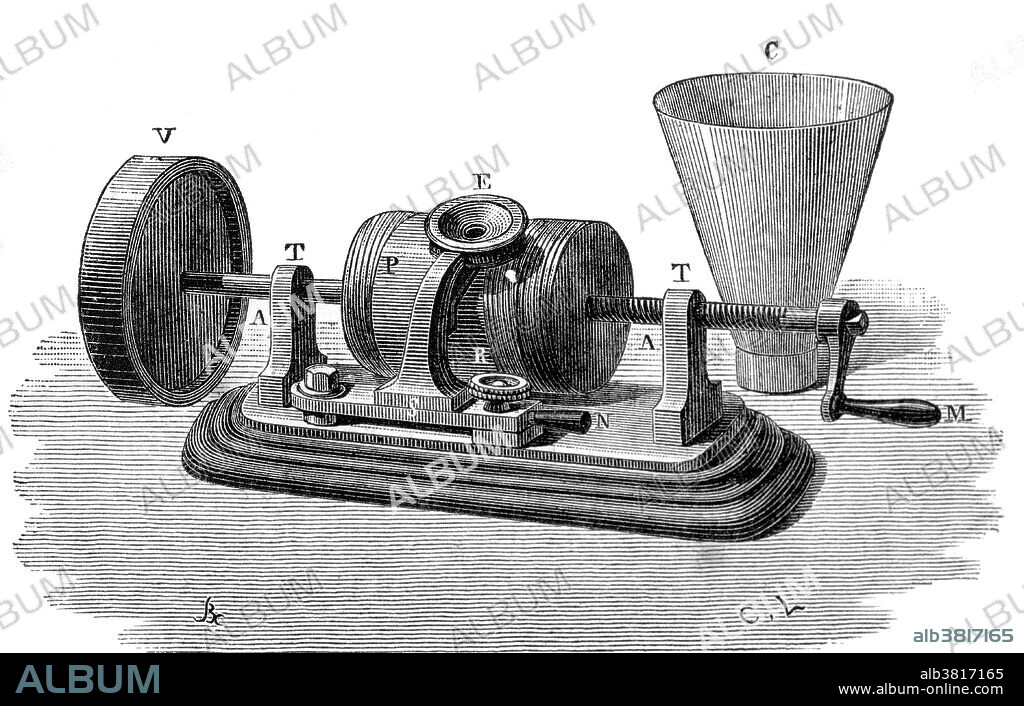 The phonograph is a device for the mechanical recording and reproduction of sound. In its later forms it is also called a gramophone. The phonograph was invented in 1877 by Thomas Edison. While other inventors had produced devices that could record sounds, Edison's phonograph was the first to be able to reproduce the recorded sound. His phonograph originally recorded sound onto a tinfoil sheet wrapped around a rotating cylinder. A stylus responding to sound vibrations produced an up and down or hill-and-dale groove in the foil. Edison is the fourth most prolific inventor in history, holding 1,093 US patents in his name. He is credited with numerous inventions that contributed to mass communication and telecommunications; stock ticker, mechanical vote recorder, attery for an electric car, electrical power, recorded music and motion pictures. He died of complications of diabetes on October 18, 1931, in his home. The phonograph is said to have been his favorite invention.