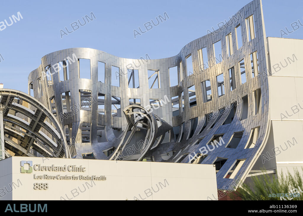 Cleveland Clinic Lou Ruvo Center for Brain Health building designed by Frank Gehry, Las Vegas, Nevada, United States of America, North America.