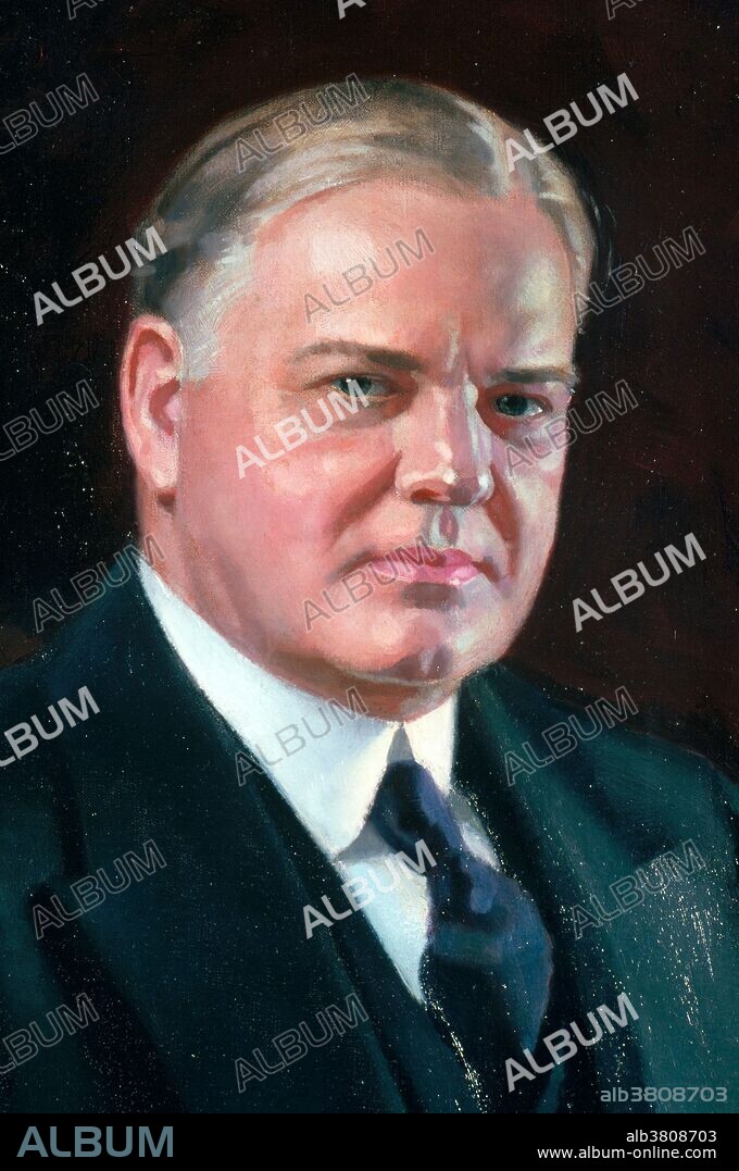 Hoover painted in 1931 by Douglas Chandor. Herbert Clark Hoover (August 10, 1874 - October 20, 1964) was the 31st President of the United States (1929-1933). Hoover easily won the Republican nomination, despite having no previous elected-office experience. America was prosperous and optimistic at the time, leading to a landslide victory for Hoover over Democrat Al Smith. Hoover, a trained engineer, believed strongly in the Efficiency Movement, the importance of volunteerism and the role of individuals in playing a role in American society and the economy. When the Wall Street Crash of 1929 struck less than eight months after he took office, Hoover tried to combat the ensuing Great Depression with volunteer efforts, public works projects such as the Hoover Dam, and tariffs such as the Smoot-Hawley Tariff. The consensus among historians is that Hoover's defeat in the 1932 election was caused primarily by failure to end the downward economic spiral. As a result of these factors, Hoover is ranked poorly among US Presidents. Hoover died in 1964 following massive internal bleeding at the age of 90.