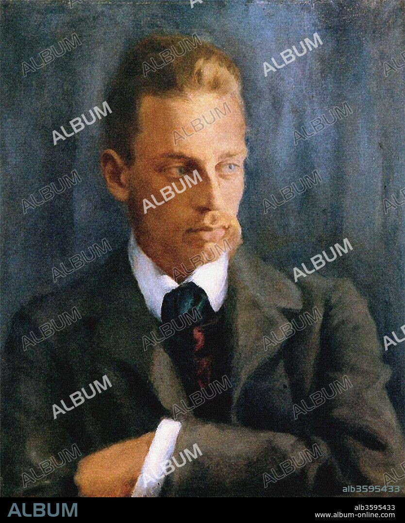 HELMUTH WESTHOFF. Portrait of the poet Rainer Maria Rilke (1875-1926).