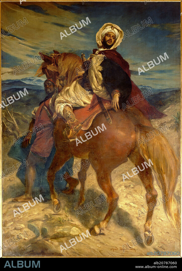 ALFRED DEHODENCQ. EL ADIOS DE BOABDIL EN GRANADA, 1869, O/L 377x275.