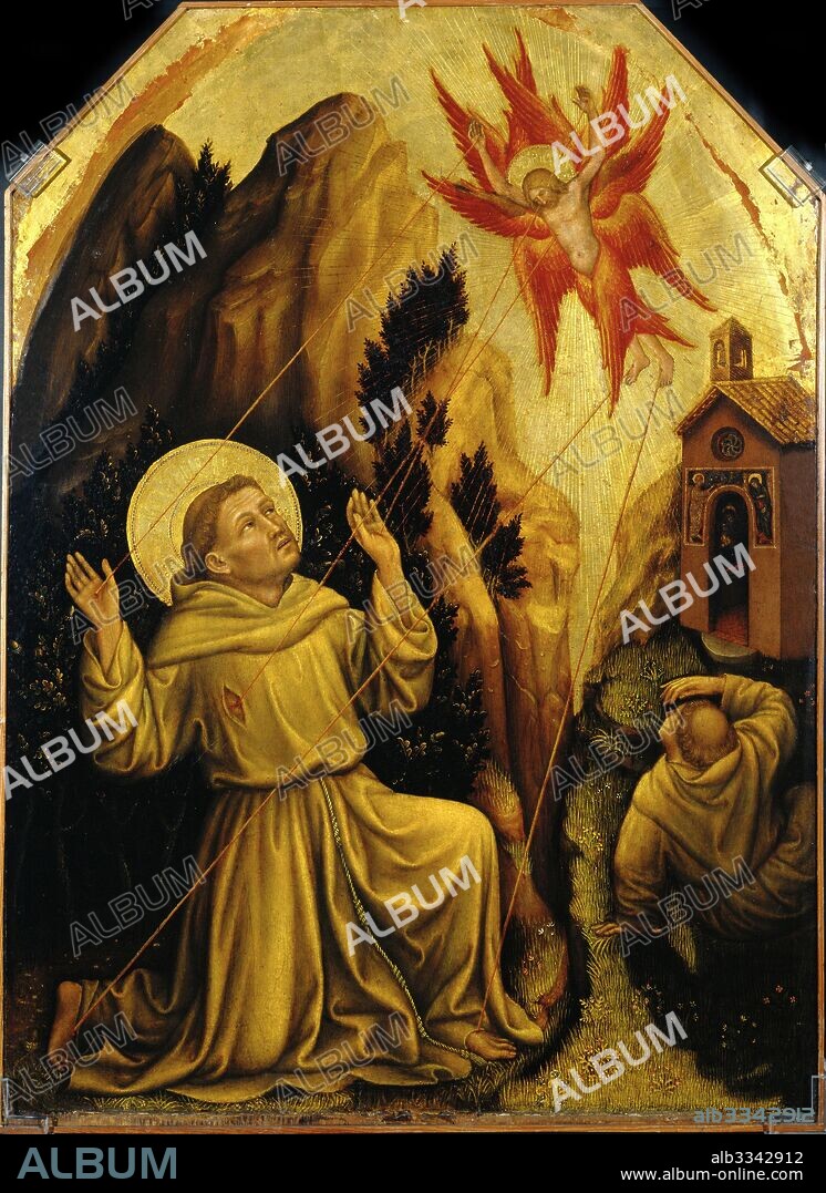 GENTILE DA FABRIANO. Saint Francis receiving the Stigmata.