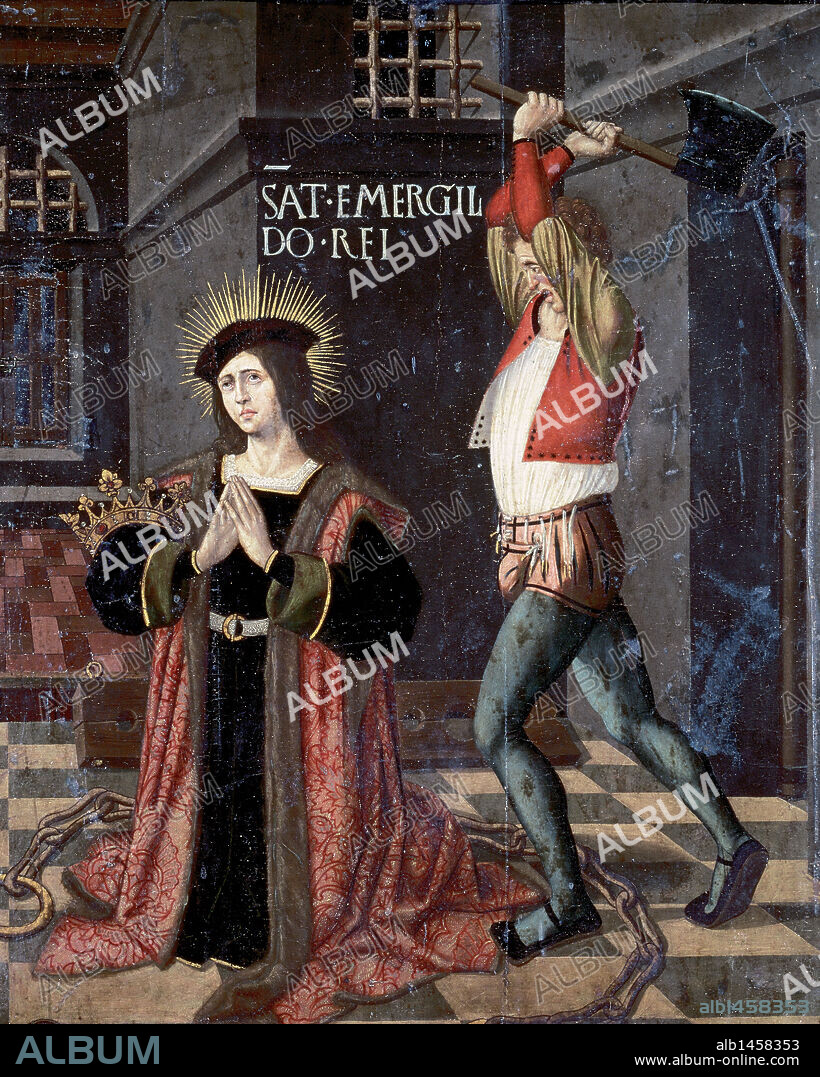 Renaissance Art. Spain. Polyptych of the Martyrs. Beheading of Saint Hermenegild (564-586), c. 1515. Oil on panel by Spanish painter Juan Ramirez. Fine Arts Museum of Granada. Andalusia. Spain.