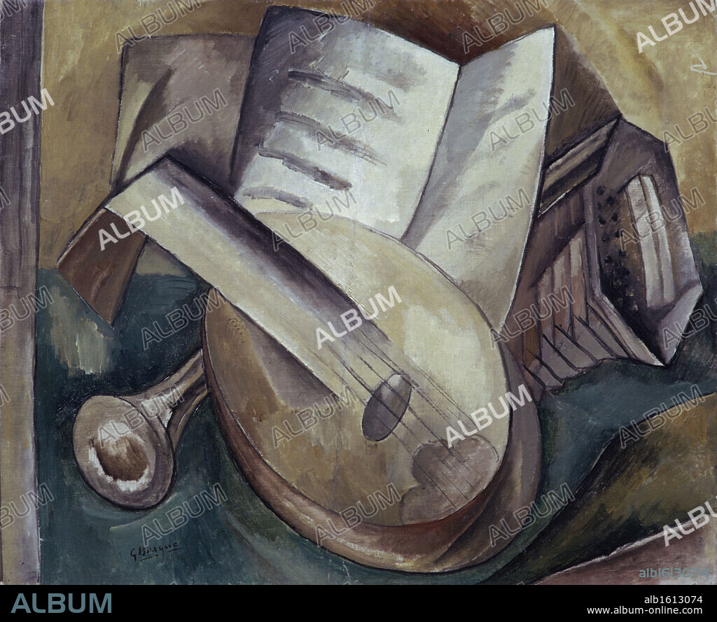 Musical Instruments by Georges Braque, 1908, 1882-1963, Private Collection.