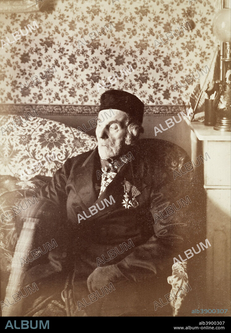 HENRY ELLIS. Emmanuel Louis Cartigny (1790 - 1892), the last survivor of the Battle of Trafalgar. Date/Period: 1891. Photograph. Albumen print. Height: 211 mm (8.30 in); Width: 156 mm (6.14 in).