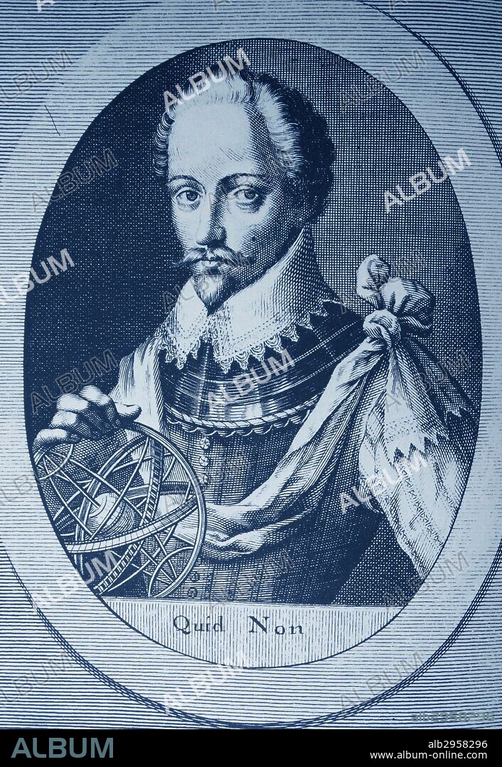 Portrait of Sir Humphrey Gilbert of Devon (1539-1582) the half-brother of Sir Walter Raleigh and cousin of Sir Richard Grenville. He was educated at Oxford University and attended Eton College. Dated 16th Century.