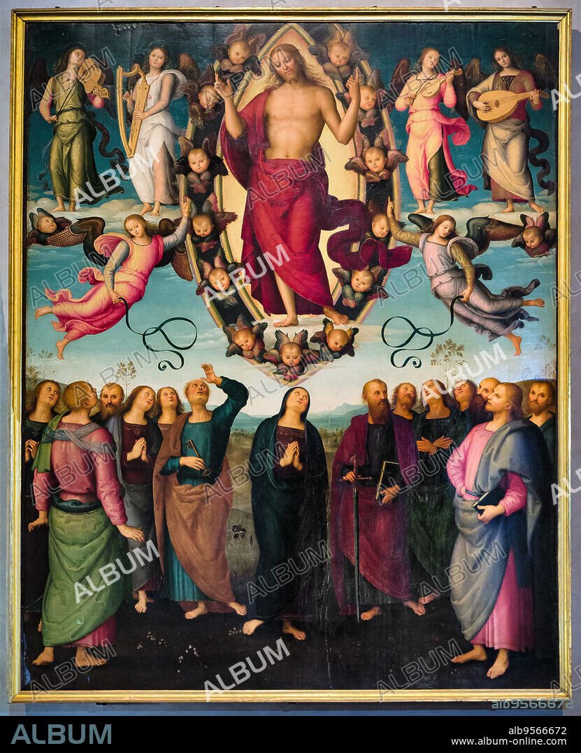 Ascension of Christ, by (Pietro Vannucci), 1505-1510, oil painting on panel.