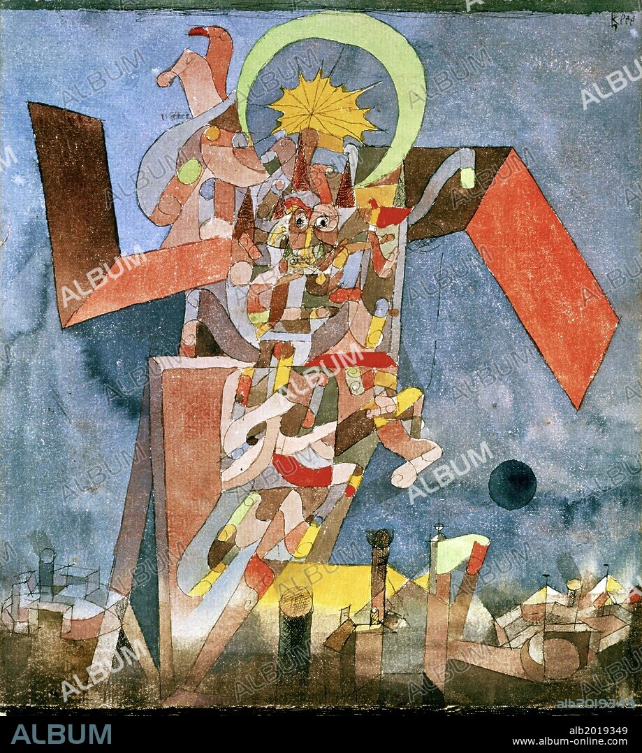 Paul Klee / 'Demon above the Ships', 1916, Watercolor and ink on paper, 23.7 x 20.7 cm.