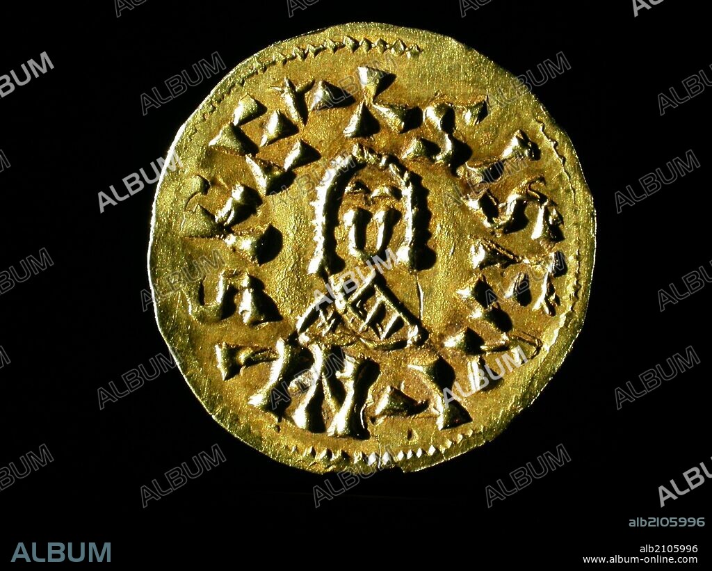 NUMISMATICA. MONEDA VISIGODA. SISENANDO CORDOBA (BAETICA) (631-636) ANVERSO.
