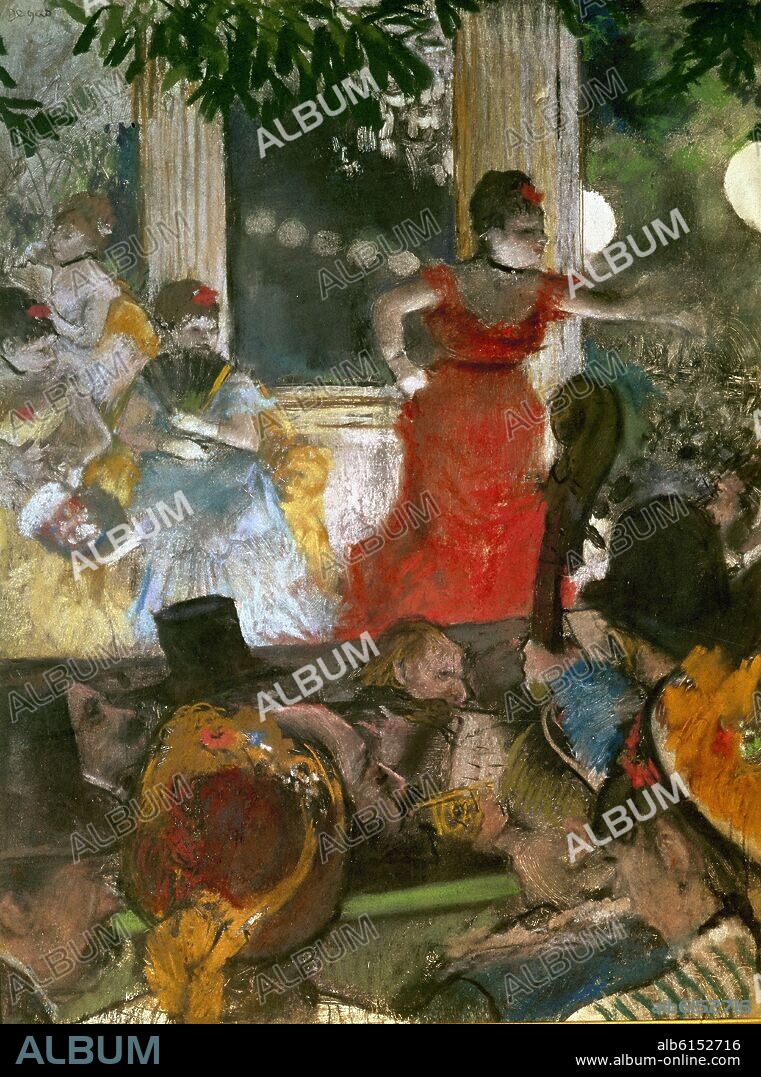 EDGAR DEGAS (1834-1917). EL CAFE CONCIERTO DE LOS EMBAJADORES - SIGLO XIX - PASTEL - 36X28.