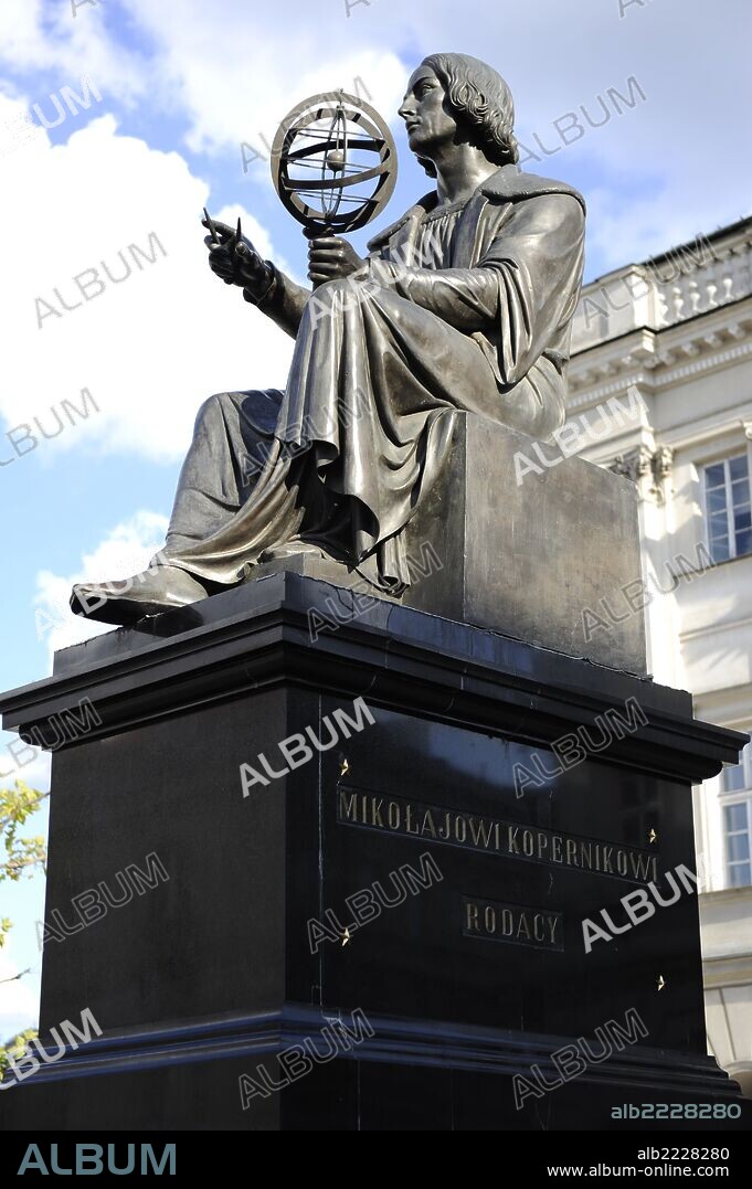 Nicolaus Copernicus (1473-1543). Polish mathematician and astronomer. Statue by Bertel Thorvaldsen (1770-1844), 1830. Warsaw. Poland.