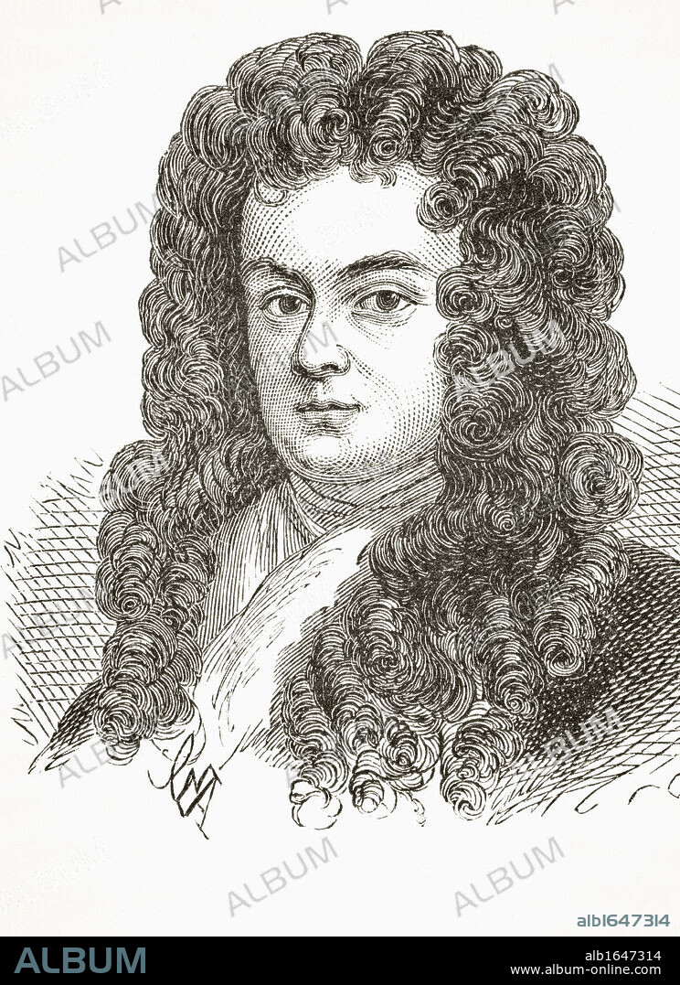 John Somers, 1st Baron Somers 1651 to 1716, Lord High Chancellor of England under King William III. From The National and Domestic History of England by William Aubrey published London circa 1890.