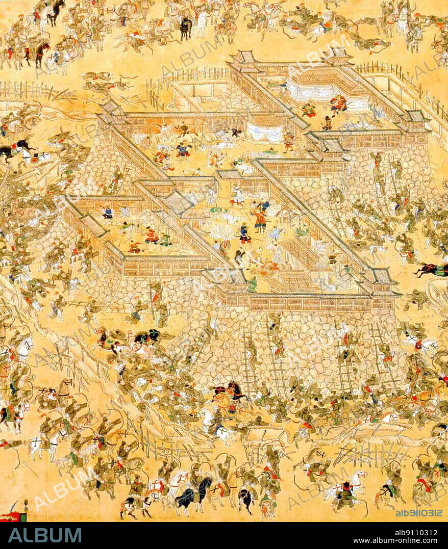 In 1597, the second phase of the Japanese invasions of Korea was launched (Imjin war ????). After limited progress on land and several naval defeats, Japanese troops withdrew to the southern Gyeongsang province, in which they had set up a defensive perimeter. Without provisions and reinforcements, the Japanese forces had to remain in safety and security of the coastal fortresses (known as wajo) that they controlled. The Japanese commander Kato Kiyomasa had his army stationed in Ulsan, where he had his troops construct a castle. Commanders Yang Hao and Ma Gui led an army of 44,000 Ming troops, and Commander Gwon Yul led an army of 11,500 Korean troops in a first assault on January 29, 1598. They caught the Japanese army unaware and still encamped, for the large part, outside of Ulsan's unfinished castle walls. This eventually led to the defeat of the Japanese army.