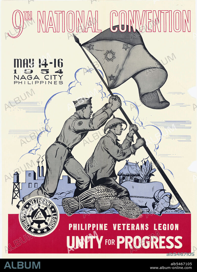5/4/1954 - U.S. Propaganda Posters in 1950s Asia - Philippine Veterans Legion Poster .