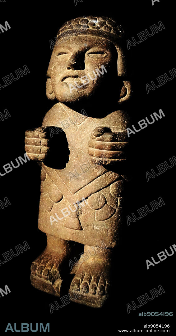Xochiquetzal, Aztec Goddess of love and beauty. Mexico, 1325-1521 AD. Sculpted from volcanic rock.