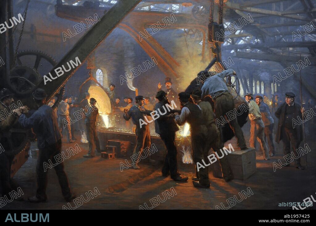 PETER SEVERIN KROYER. Peder Severin Kroyer (1851-1909). Danish painter. The Iron Foundry, Burmeister & Wain, 1885. National Museum of Art. Copenhagen. Denmark.