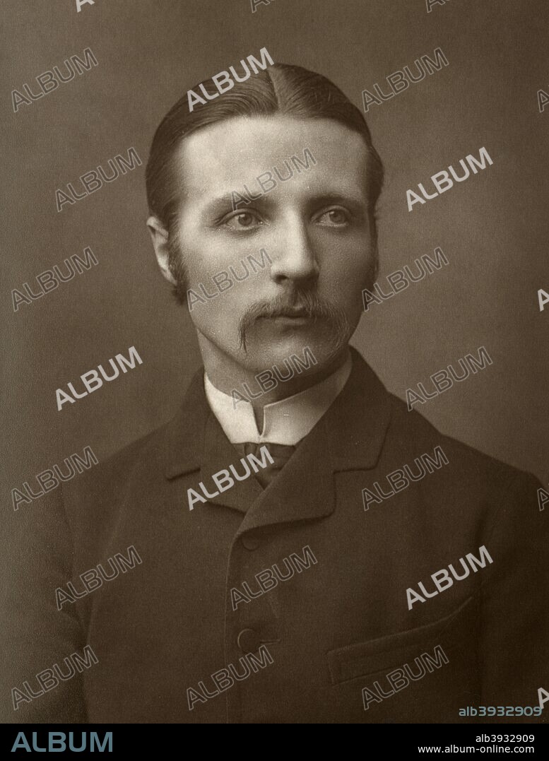 William Archer, British writer and critic, 1886. A photograph from The Theatre, A Monthly Review, Volume VII, January to June, 1886, edited by Clement Scott, Carson & Comerford, London, 1886.
