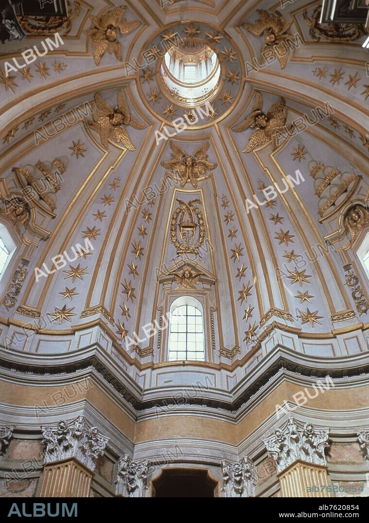 FRANCESCO BORROMINI (1599-1667). EL ORATORIO ROMANO - INTERIOR DE LA CUPULA - SIGLO XVII.