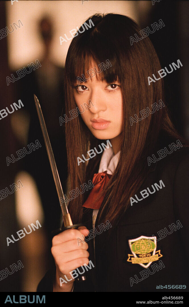 CHIAKI KURIYAMA en KILL BILL: VOLUMEN 1, 2003 (KILL BILL: VOL. 1), dirigida por QUENTIN TARANTINO. Copyright MIRAMAX.
