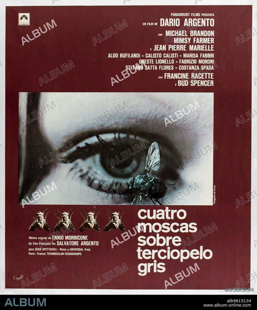 Poster of FOUR FLIES ON GREY VELVET, 1971 (4 MOSCHE DI VELLUTO GRIGIO), directed by DARIO ARGENTO.