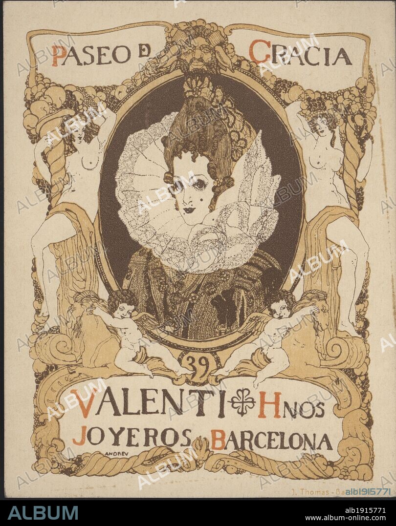 Publicidad de la Joyería Valentí Hermanos. Barcelona, años 1910.