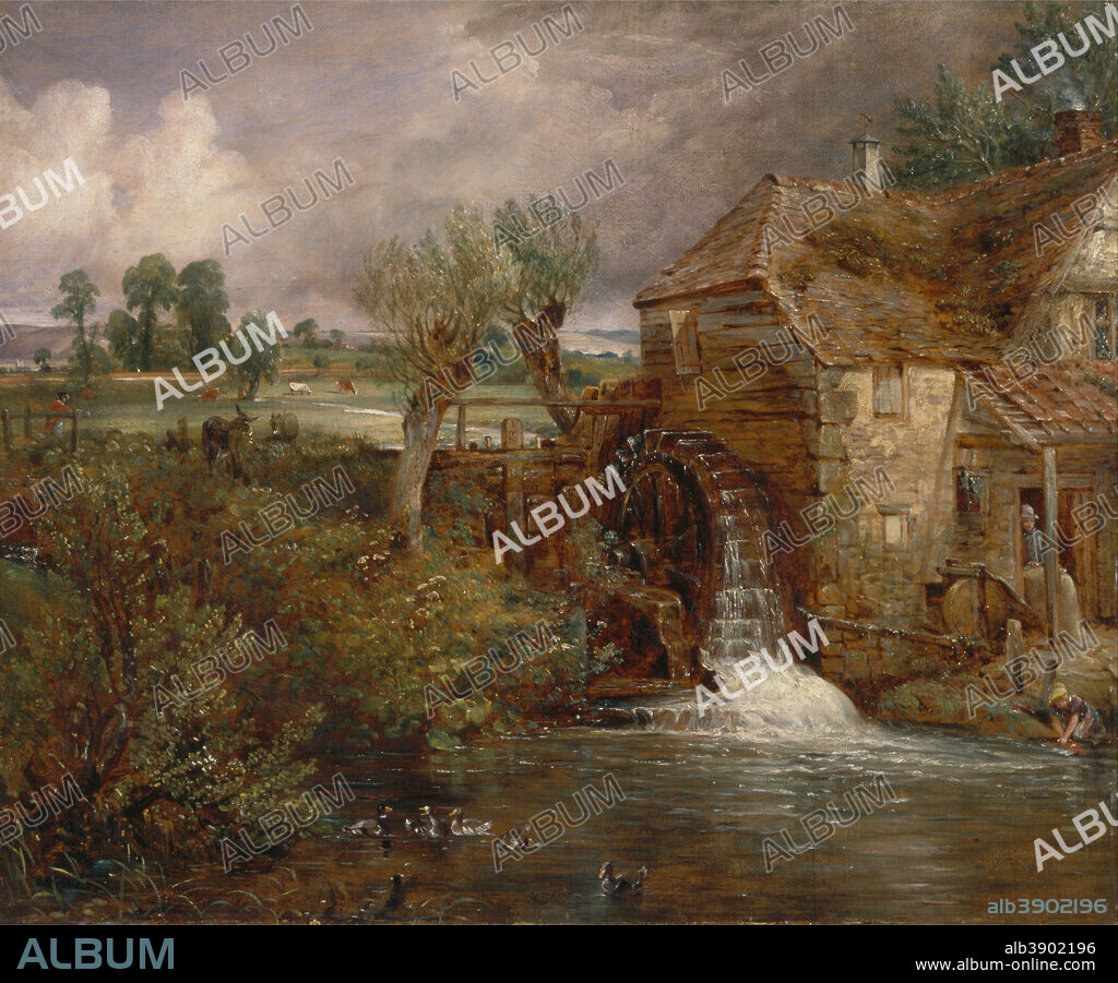 JOHN CONSTABLE. Parham Mill, Gillingham. Date/Period: Ca. 1826. Painting. Oil on canvas. Height: 502 mm (19.76 in); Width: 603 mm (23.74 in).