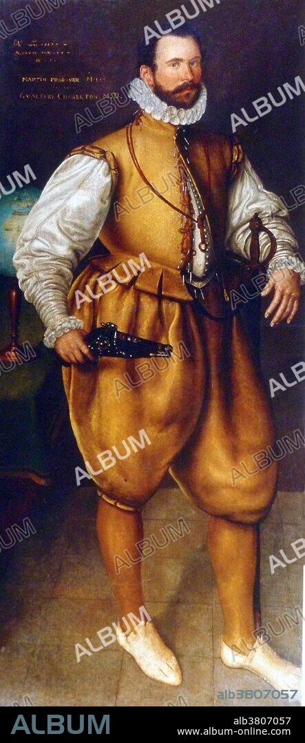 Frobisher portrait painted by Cornelis Ketel, 1577. Martin Frobisher (1535 or 1539 - November 15, 1594) was an English seaman and privateer who made three voyages to the New World to look for the Northwest Passage. All landed in northeastern Canada, around today's Resolution Island and Frobisher Bay. On his second voyage, he found what he thought was gold ore and carried 200 tons of it hom, where initial assaying determined it to be worth a profit of 5.2 sterling pounds per ton. Encouraged, he returned to Canada with an even larger fleet and dug several mines around Frobisher Bay. He carted 1,350 tons of the ore back where, after years of smelting, it was realized it worthless iron pyrite. As an English privateer/pirate, he collected riches from French ships. He was later knighted for his service in repelling the Spanish Armada in 1588. In 1594, he received a gunshot wound during the Siege of Fort Crozon. Poor medical treatment resulted in his death days later at the age of 55 or 59.
