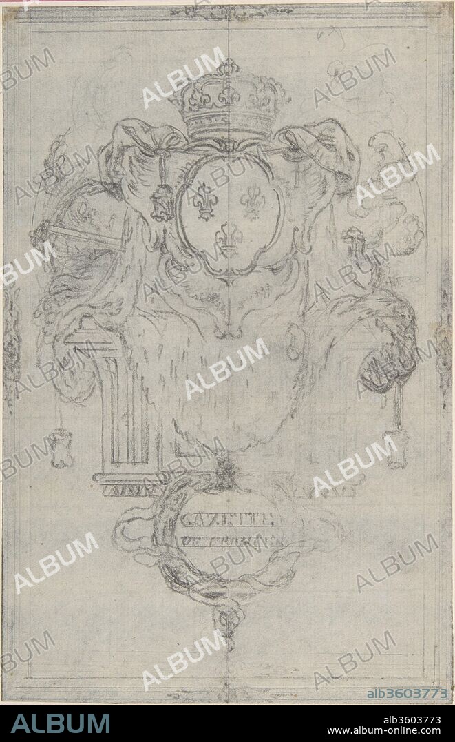Design for the Headpiece of the "Gazette de France". Artist: Hubert François Gravelot (French, Paris 1699-1773 Paris). Dimensions: 7 7/8 x 5 1/16 in. (20 x 12.9 cm.). Date: 18th century.