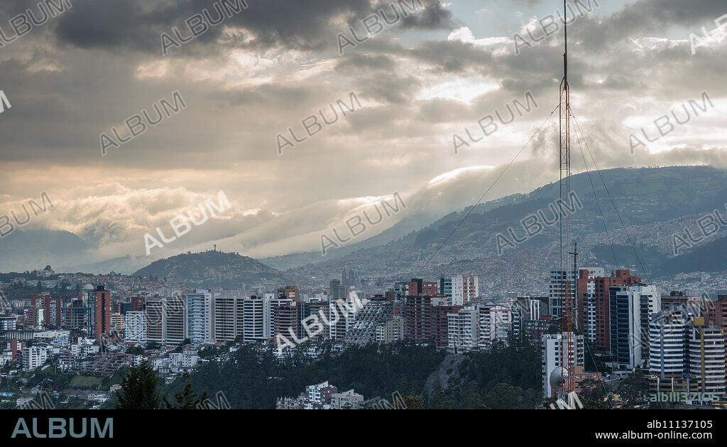 Cityscape, Quito, Ecuador, South America.