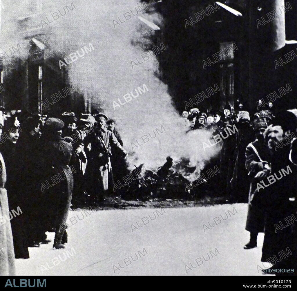 Photograph taken during the February Revolution 1917. Dated 20th Century.